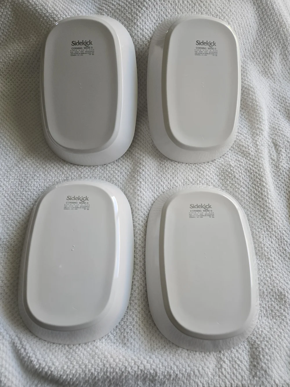 Corningware White Sidekick Ceramic Serving Dish with Logo - Picture 2 of 3